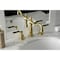 Kingston Brass KS1977KL Widespread Bathroom Faucet with Brass Pop-Up, Brushed Brass KS1977KL - alternate 3